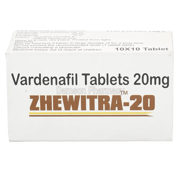Zhewitra 20mg Tablet Zhewitra 20 mg Vardenafil Tablets