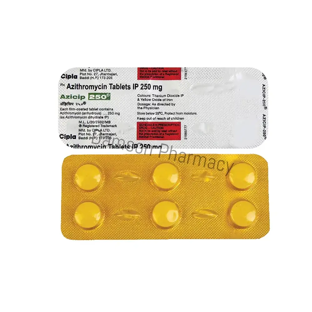 Azicip 250mg Azithromycin Tablets Azicip 250mg Azithromycin Tablet 2