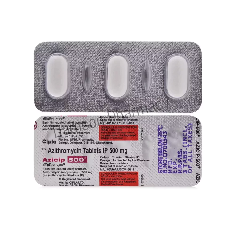 Azicip 500mg Azithromycin Tablets Azicip 500mg Azithromycin Tablet 2