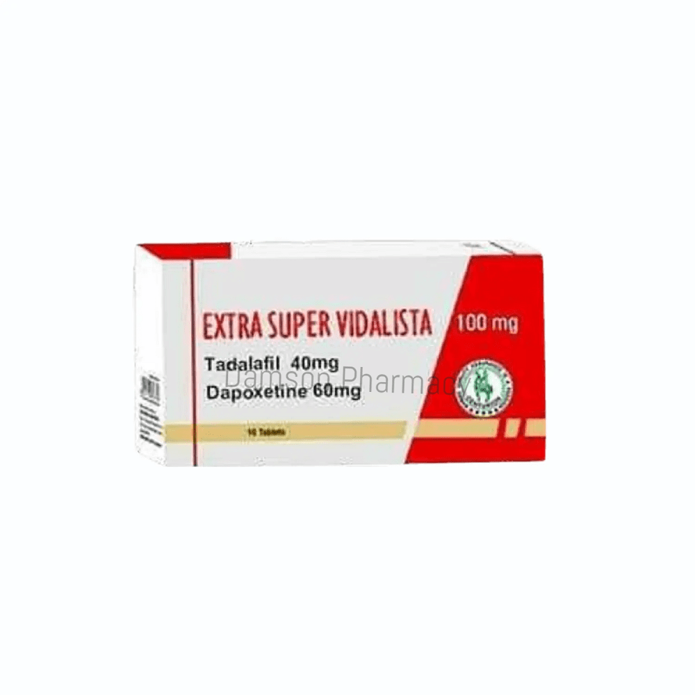 Extra Super Vidalista 100mg Tadalafil & Dapoxetine Tablets Extra Super Vidalista 100mg Tadalafil & Dapoxetine Tablets