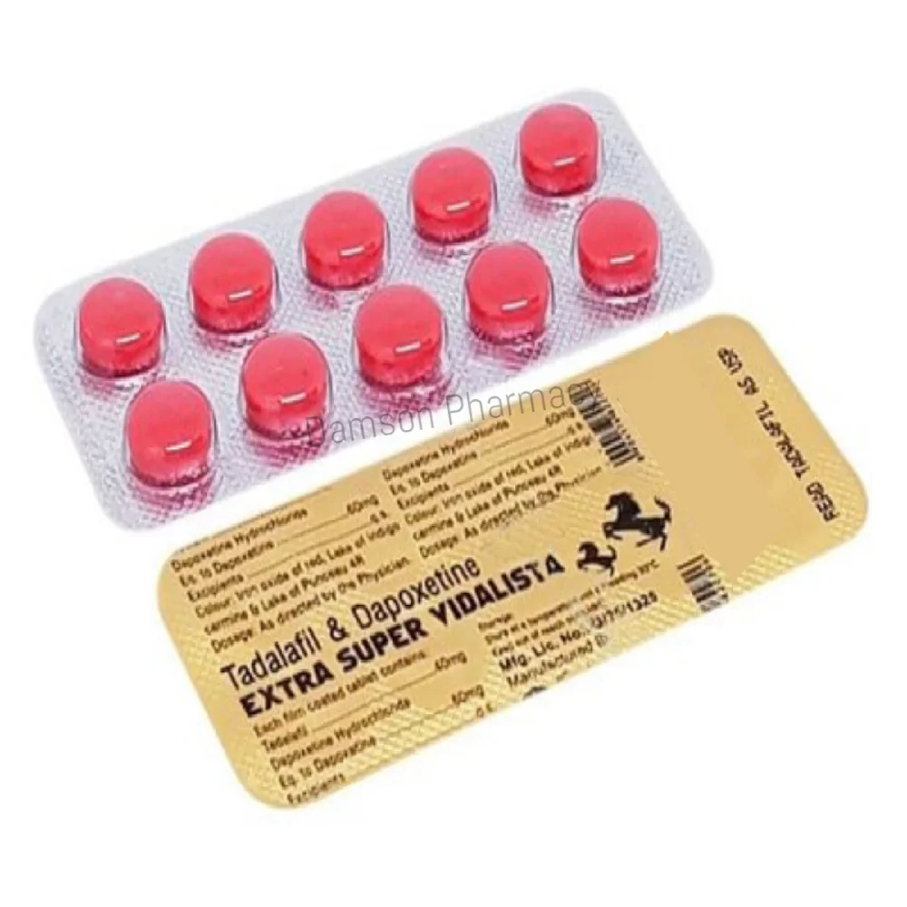 Extra Super Vidalista 100mg Tadalafil & Dapoxetine Tablets Extra Super Vidalista 100mg Tadalafil & Dapoxetine Tablets
