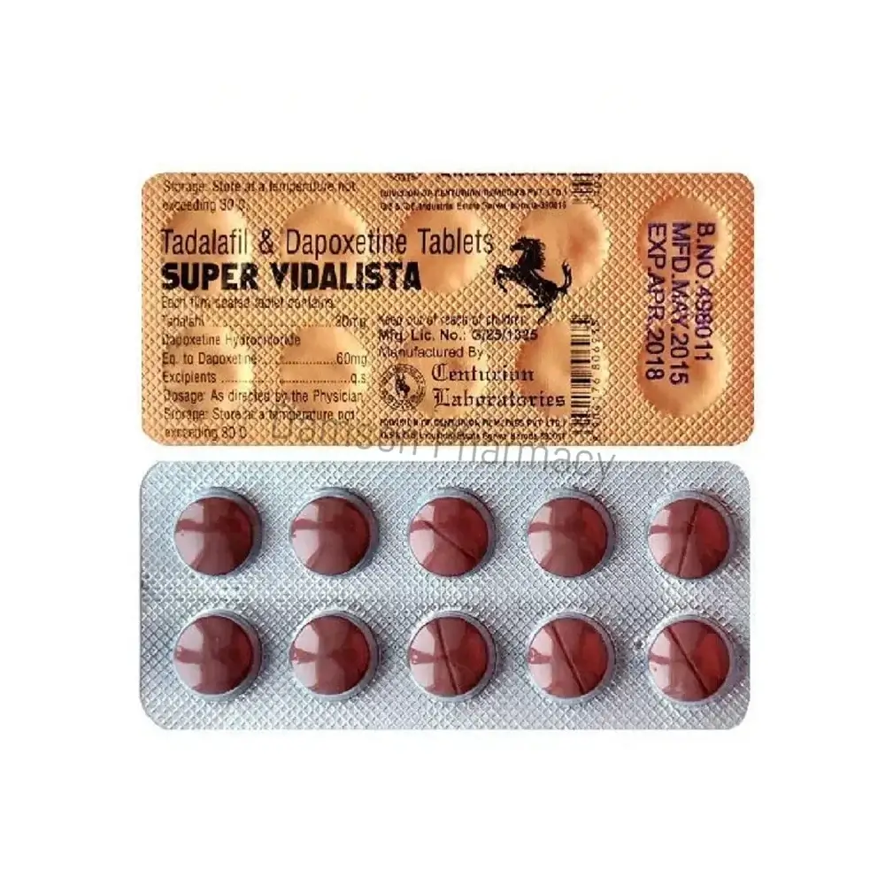 Super Vidalista 80mg Tadalafil & Dapoxetine Tablets Super Vidalista 80mg Tadalafil & Dapoxetine Tablets