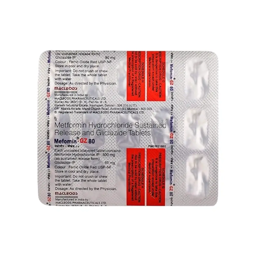 Mefomin GZ 80mg Tablet Mefomin GZ 80mg Tablet 1