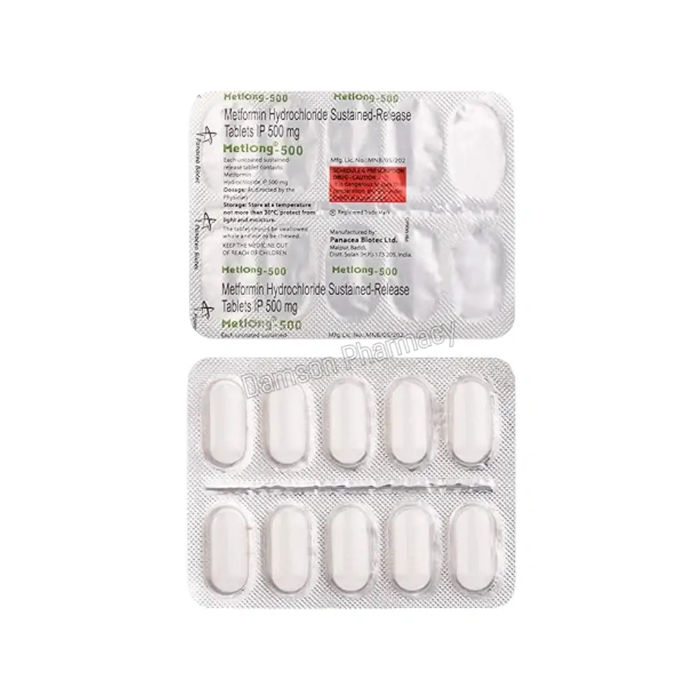Metlong 500mg Tablet Metlong 500mg Tablet 1