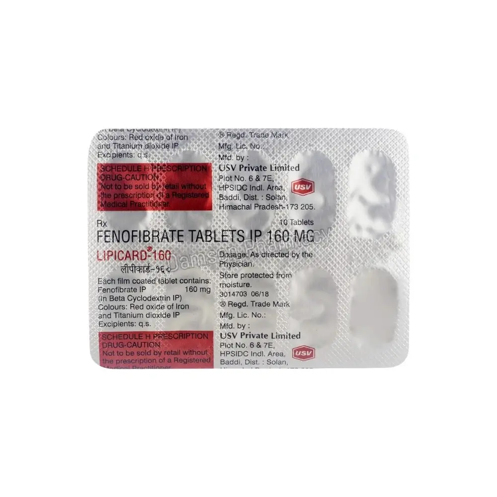 Lipicard 160mg Tablet Lipicard 160mg Tablet 1