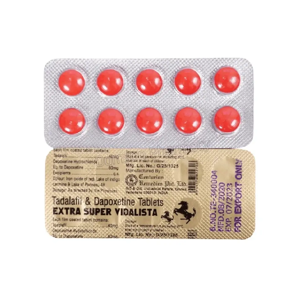 Extra Super Vidalista 100mg Tadalafil & Dapoxetine Tablets Extra Super Vidalista 100mg Tadalafil & Dapoxetine Tablets 1
