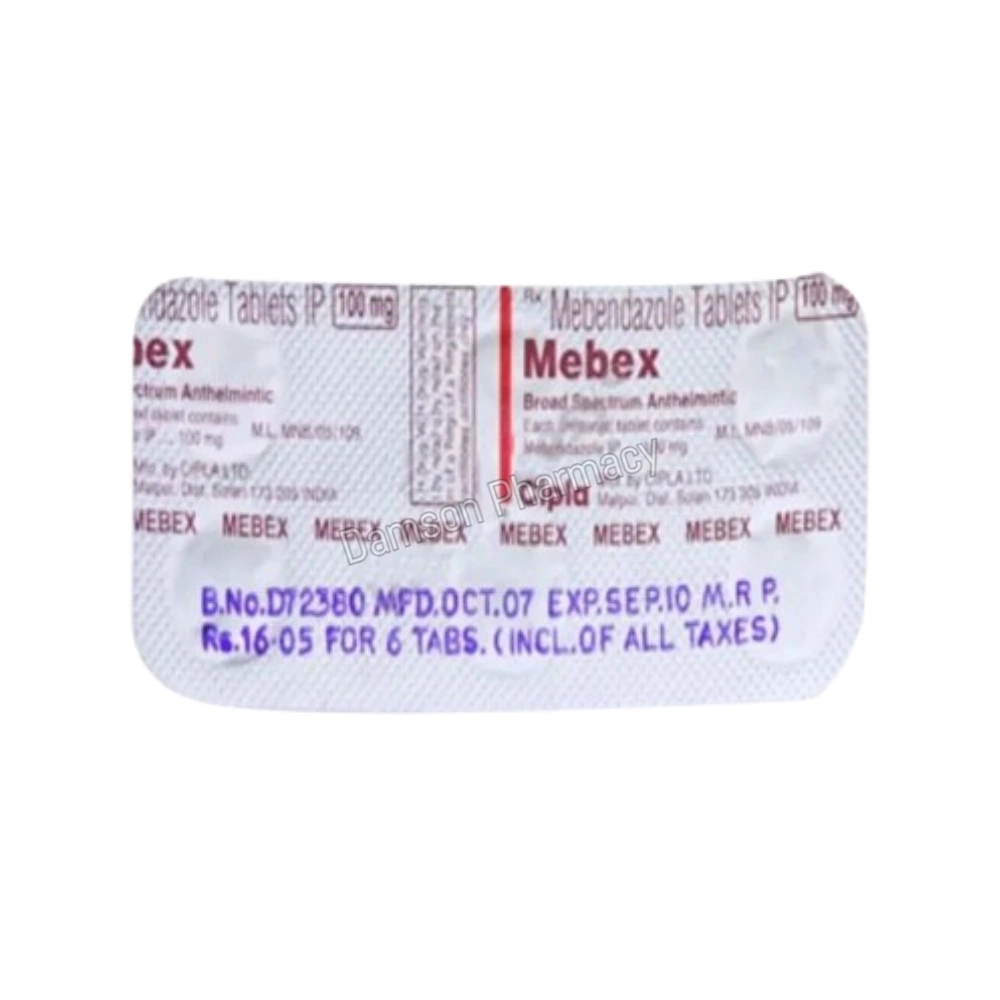 Mebex 100mg Mebendazole Tablets Mebex 100mg Mebendazole Tablets 2
