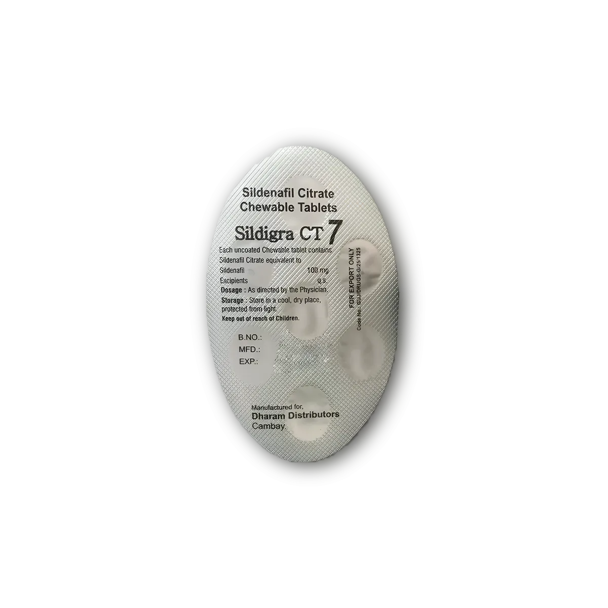 Sildigra CT 7 100mg Sildenafil Tablets - Image 3
