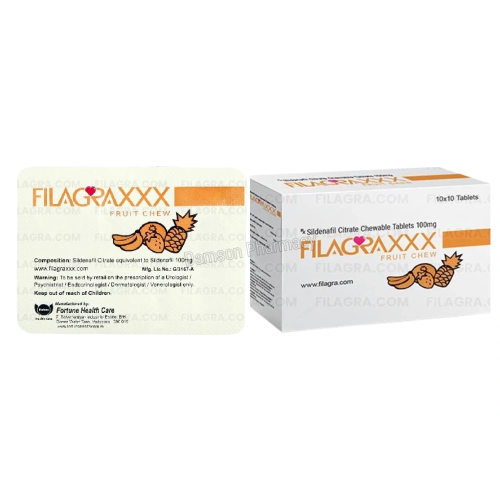 Filagra XXX Fruit Chew 100mg Tablets 2