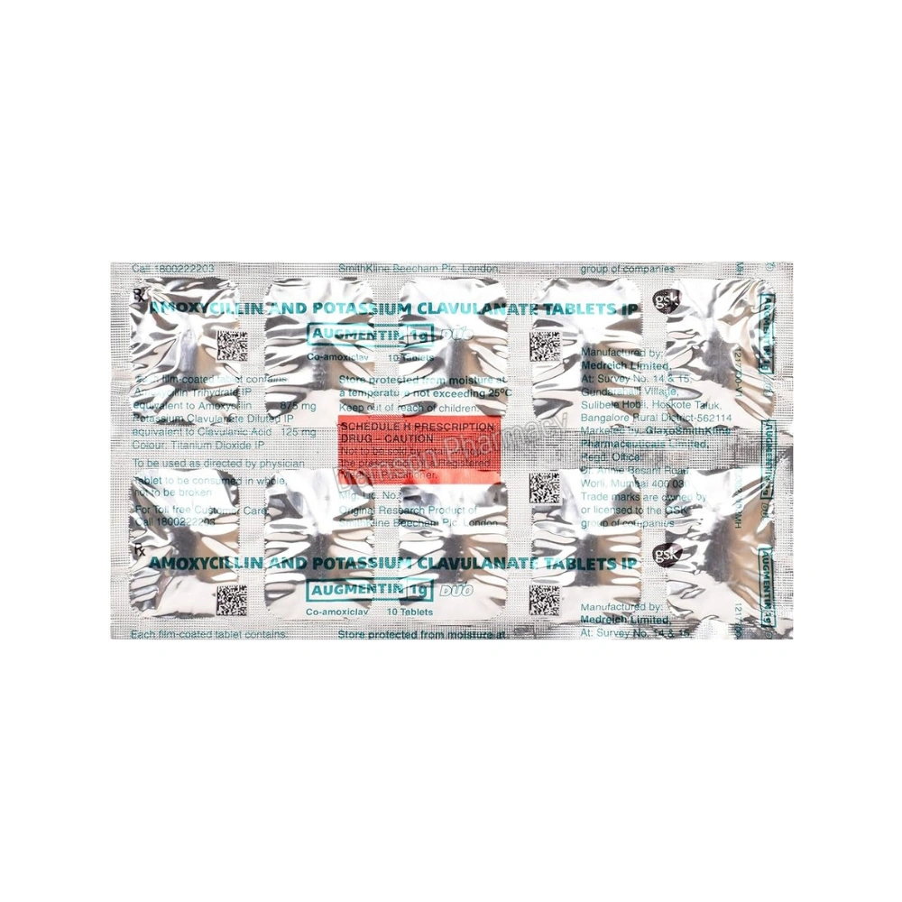 Augmentin 1g Blister Packaging