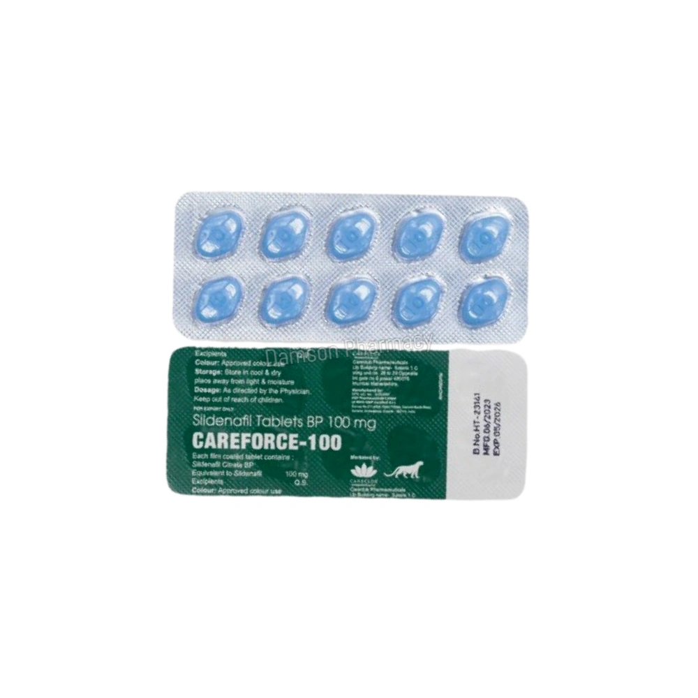 Careforce 100mg Front & Back Strip View