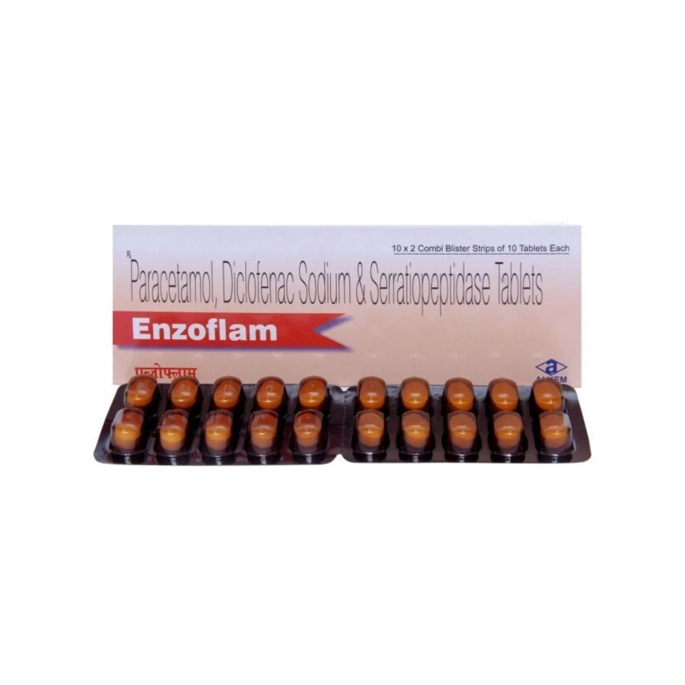 Diclofenac Sodium , Paracetamol & Serratiopeptidase 390mg Display Image