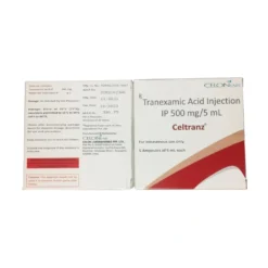 Tranexamic 500mg/5ml Box Front And Back View